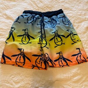 3 for$10✨Original Penguin Kids Penguin Print Swim Shorts, Size 8
